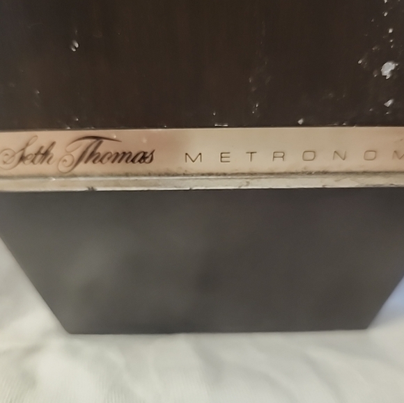 Vintage Seth Thomas Metronome 1104A Conductor Metronome Working brown wind-up - Picture 3 of 10
